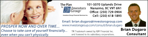 Brian Dugaro, Investors Group, Nanaimo, Tel. 250-729-0904