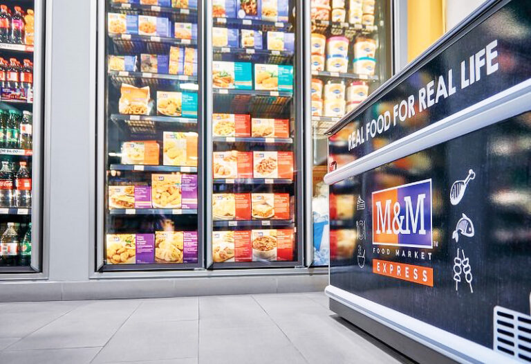 M&M Food Delivery options from a store full of healthy food.