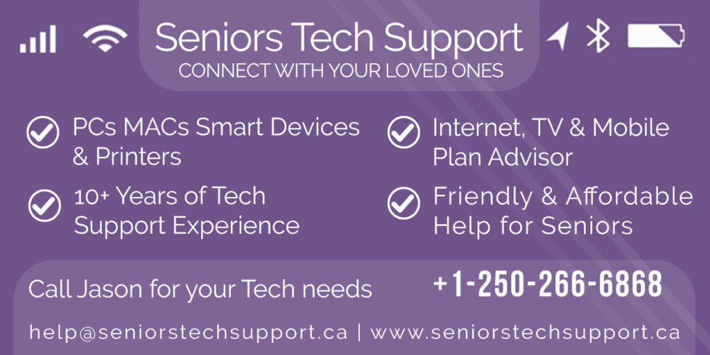 Seniors Tech Support Information