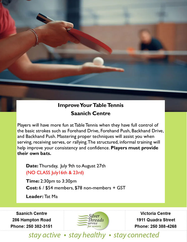 seniors 101 Up Coming Vancouver Island events