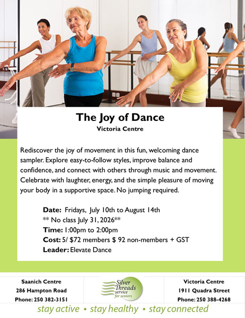 seniors 101 Up Coming Vancouver Island events